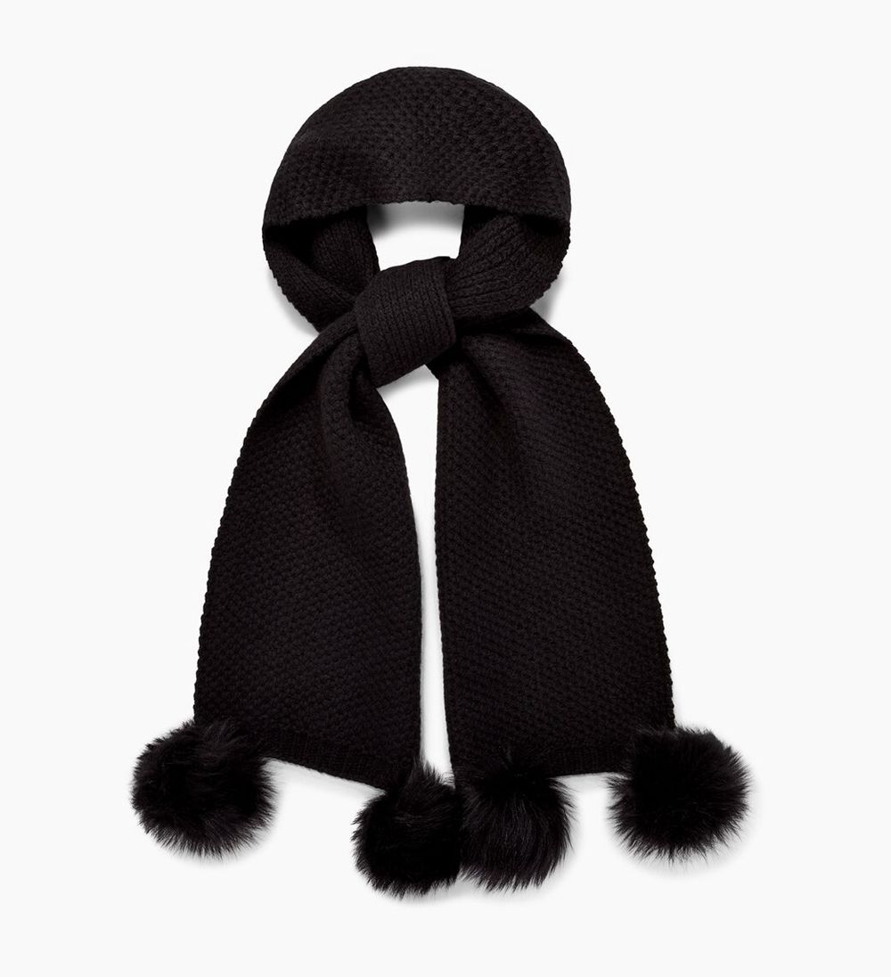 Ugg Scarfs Canada - Ugg Women's Aislinn Honeycomb W/ Pom Black